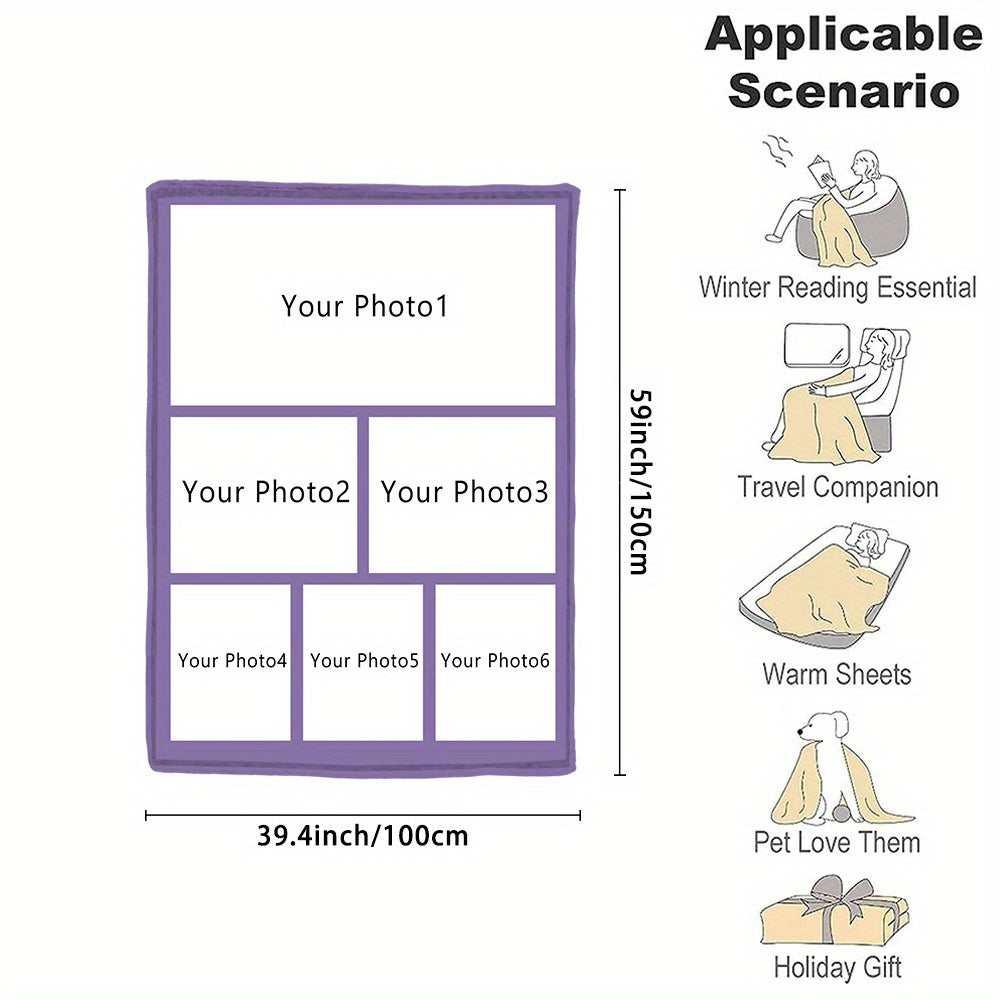 Custom Photo Blanket Soft Flannel Throw Personalized Gift for Home and Travel