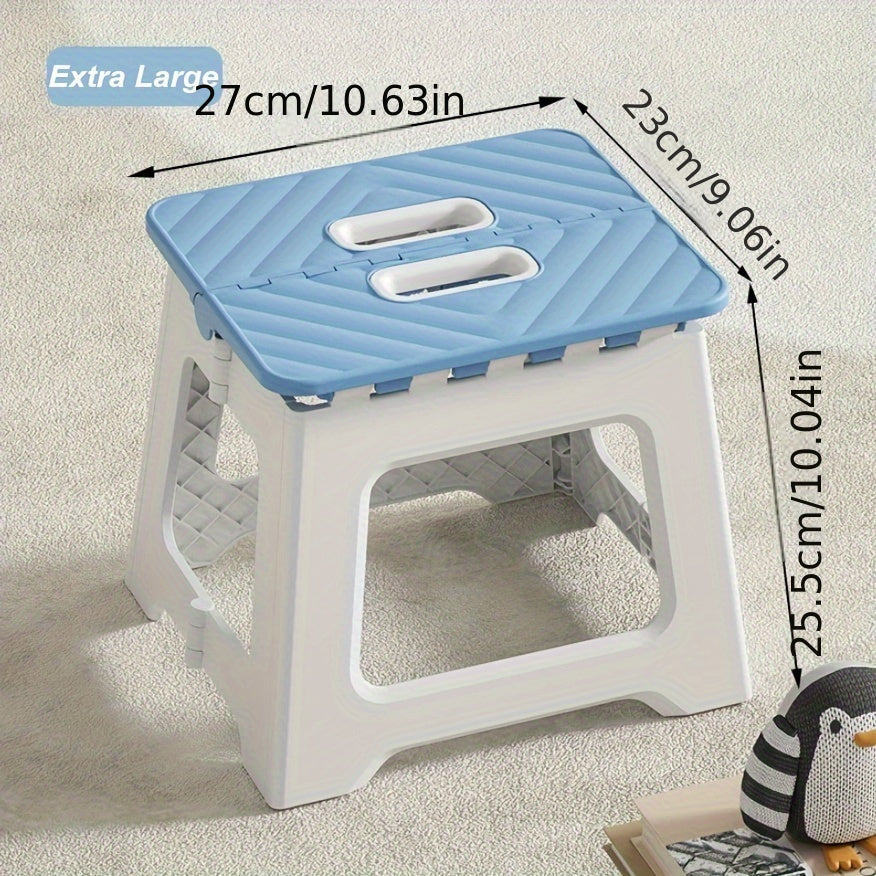 Taburete de plástico plegable de una pieza para uso exterior, asiento portátil y resistente para adultos