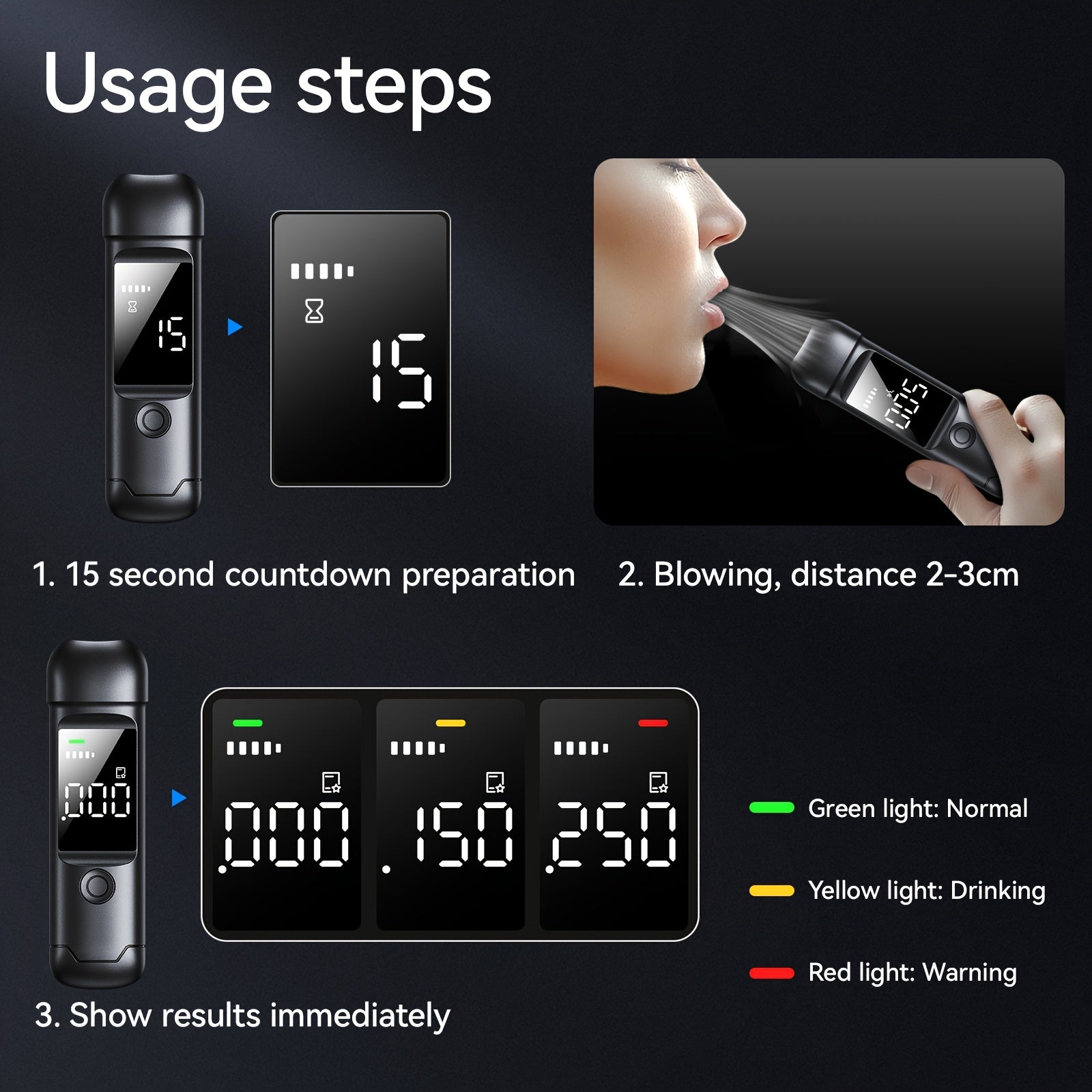 Probador de alcohol portátil con pantalla LCD y batería recargable

Source:
Portable Breathalyzer Alcohol Tester with LCD Display and Rechargeable Battery