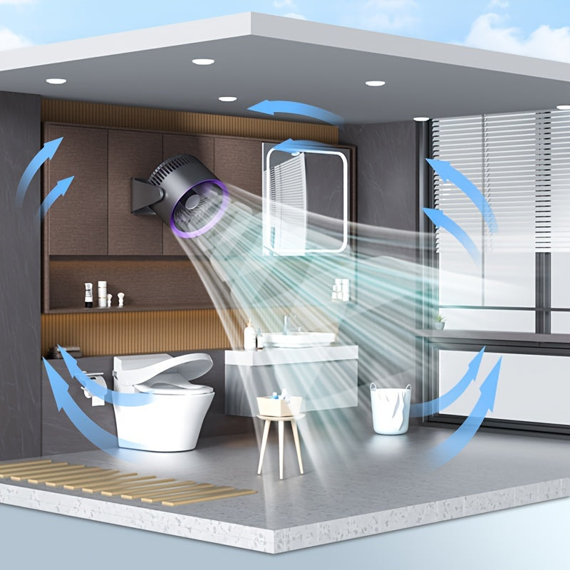 Large Rotating Fan for Indoor and Outdoor Use, Quiet, Adjustable Speed