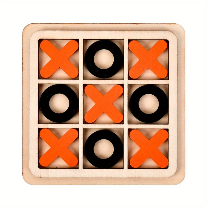 Wooden Tic Tac Toe Board Game for Kids and Adults, Family Party and Outdoor Play