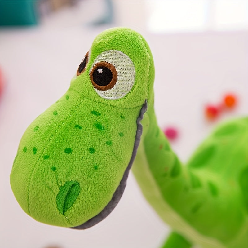 Juguete de peluche de dinosaurio Brachiosaurus de dibujos animados para razas medianas, de tela suave y duradera