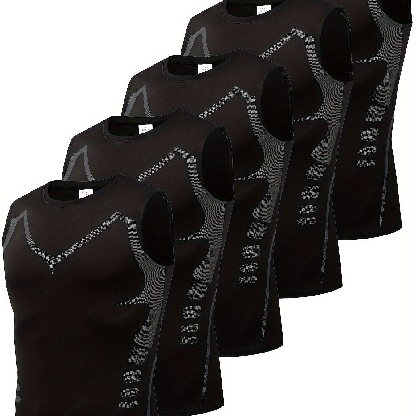 Camiseta sin mangas para deportes de hombre, transpirable, de secado rápido y que absorbe el sudor, chaleco de fitness