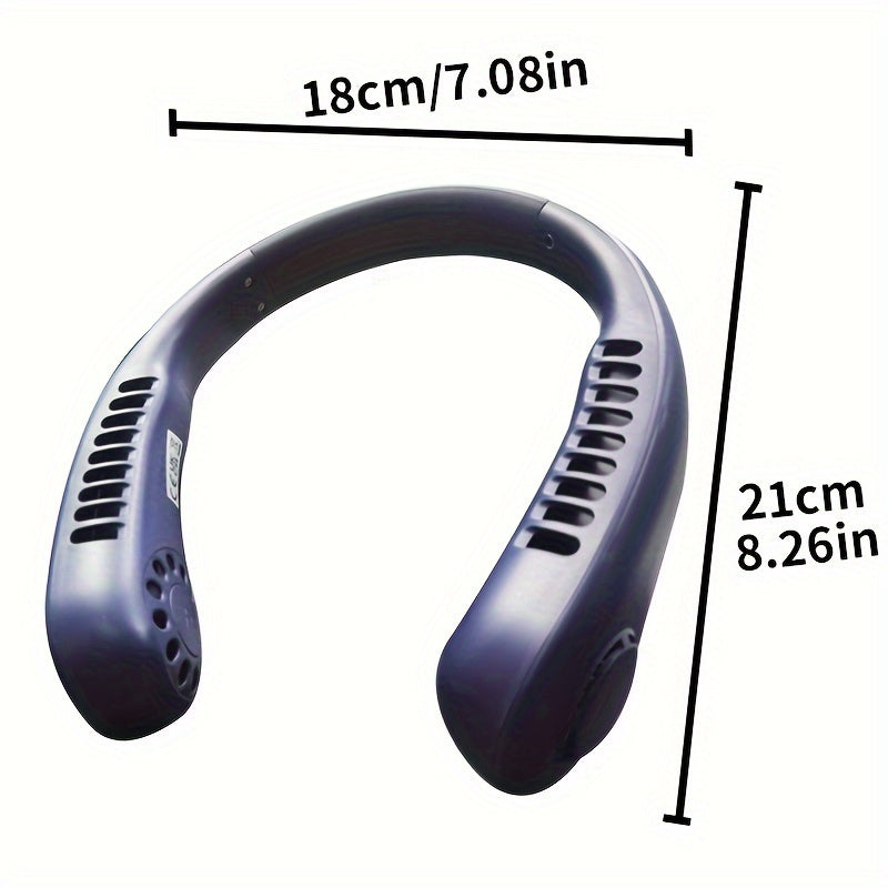 5 tezlikli raqamli displeyli portativ bo‘yning ventilyatori, USB bilan quvvatlanadigan, shovqinsiz ishlash