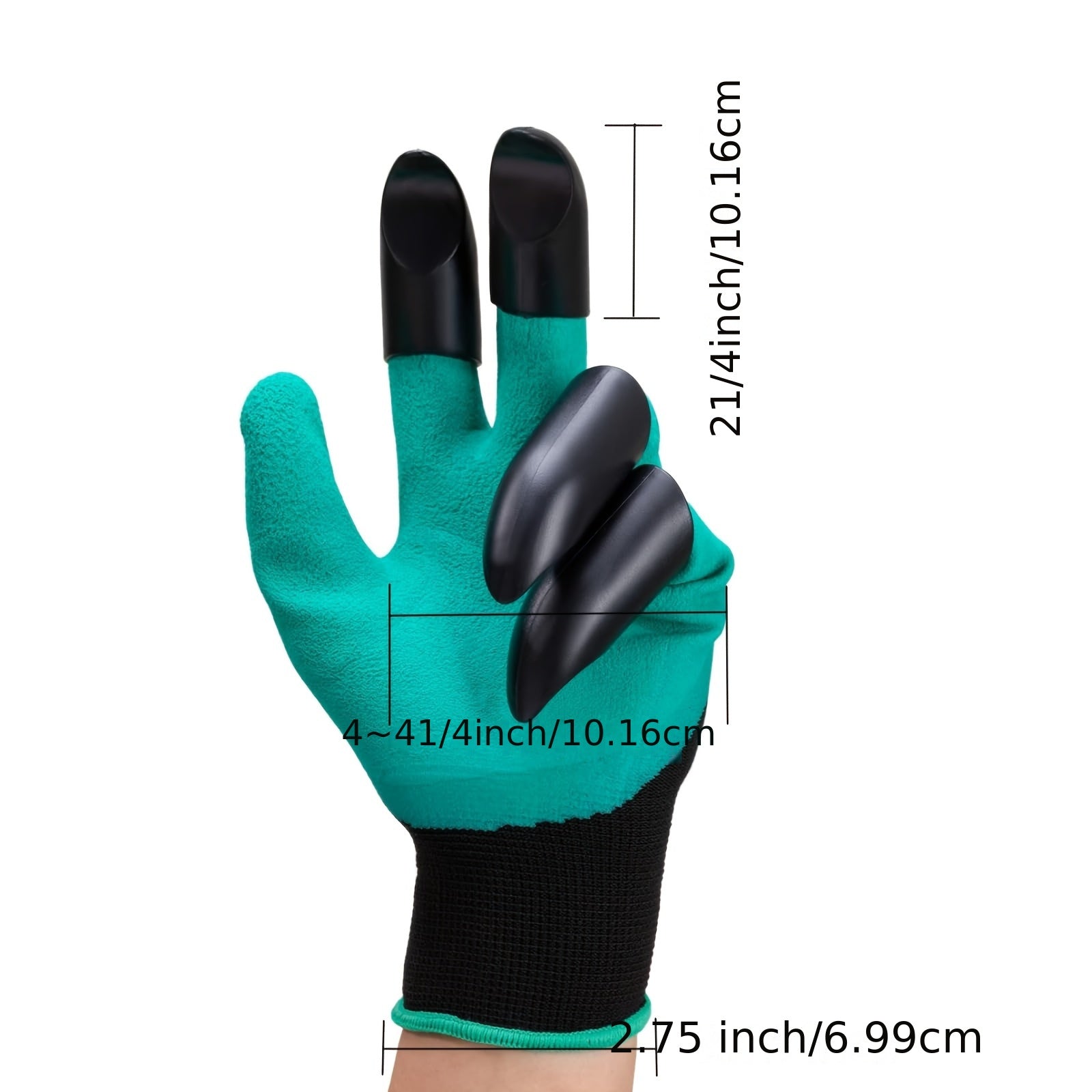 Tashqi ekish va qazish uchun, teshilishga chidamli, tirnoqli mustahkam bog' ishlov berish qo'lqoplari.