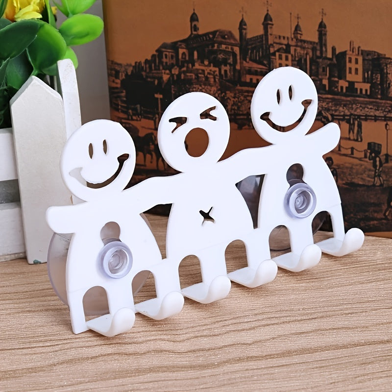 Wall Mounted Toothbrush Holder Suction Cup 5 Position Bathroom Accessories