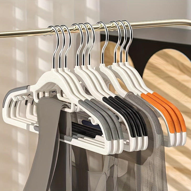 Juego de 10 perchas antideslizantes para ropa, resistentes y duraderas, recubrimiento para armario y vestidor