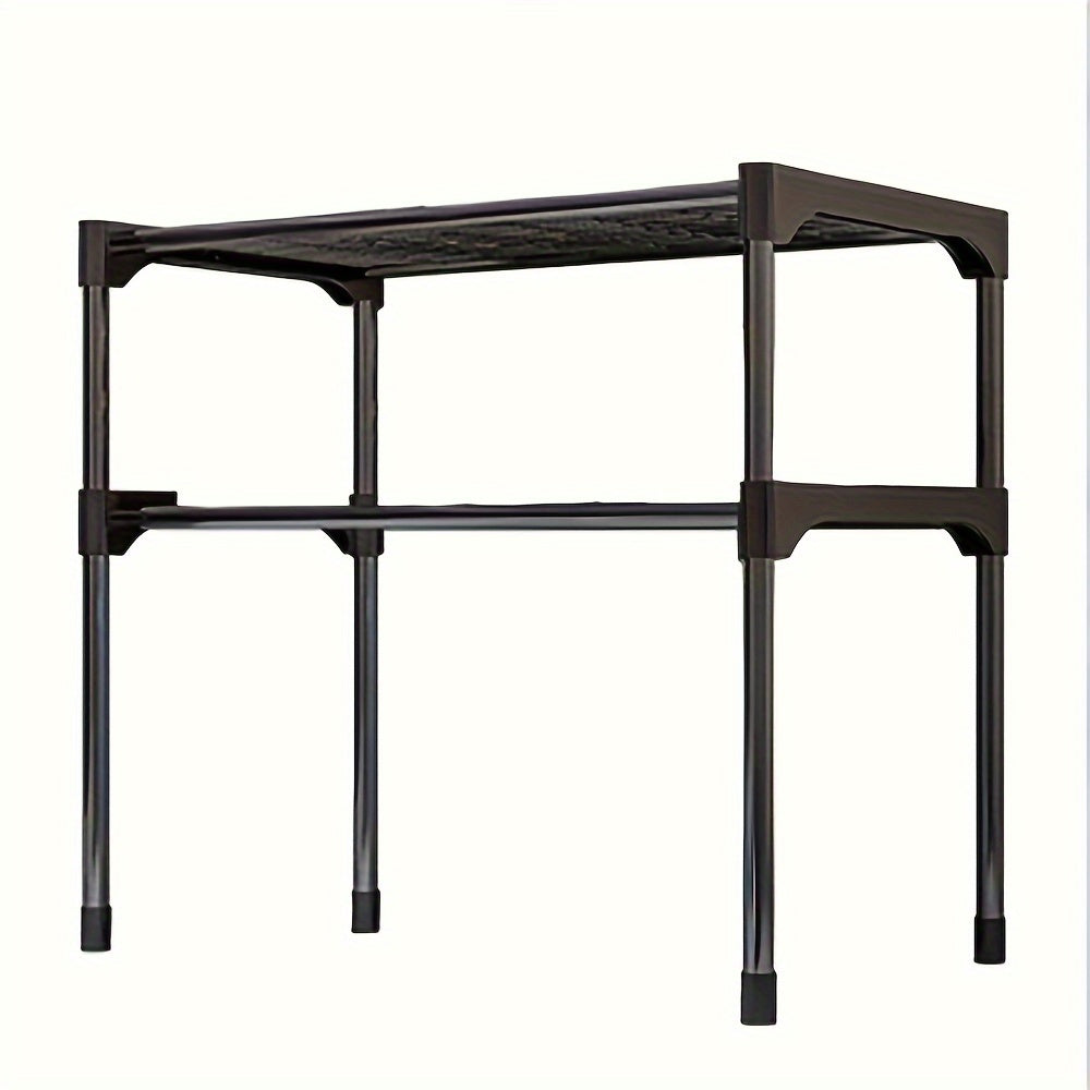 Sturdy Adjustable Microwave Stand with Storage and Utensil Holder