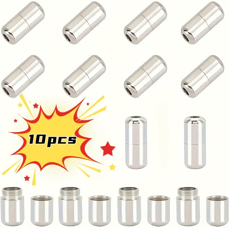 10Pcs Metal Shoelace Locks Alloy Lace Buckle No-Tie Shoe Fixing Accessories