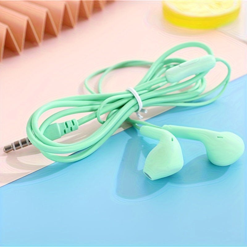Anime-Inspired Wired Earphones with Microphone 3.5mm Jack Noise Isolation Tangle-Free Cable for Cellphones