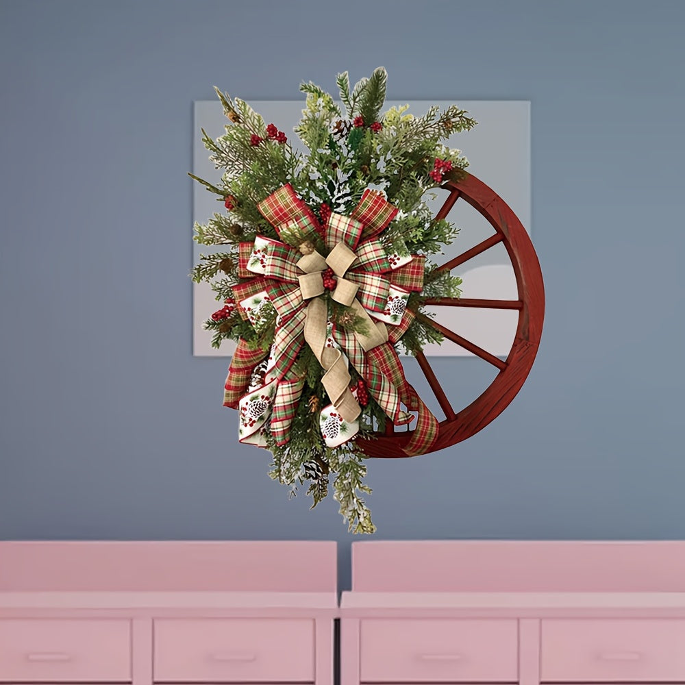 PVC Self-Adhesive Boho Christmas Wreath Window Sticker Wall Art Decal