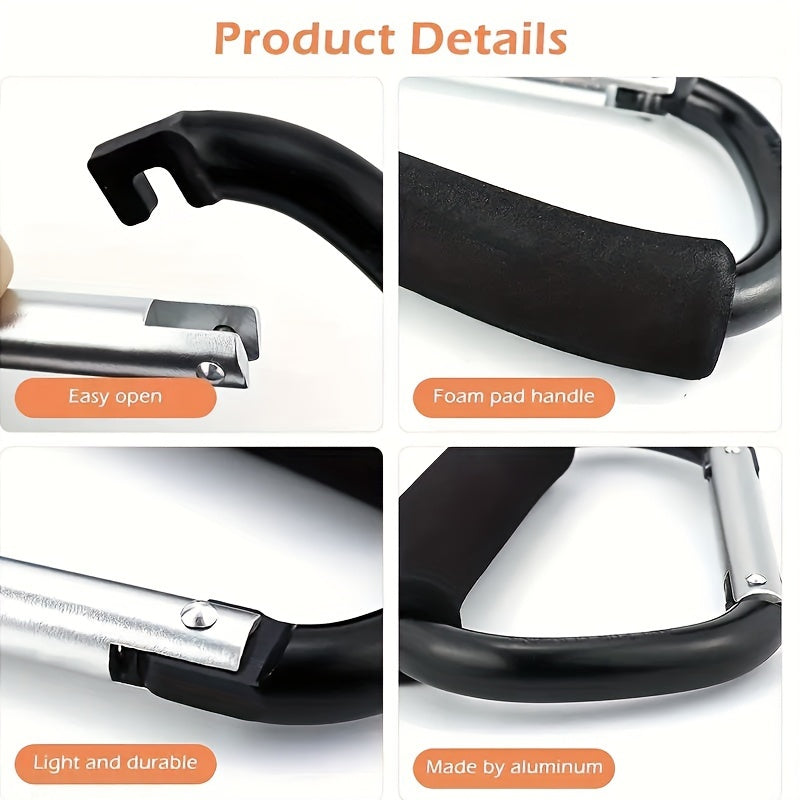 Aluminum Alloy Stroller Hook with EVA Handle for Grocery Shopping and Accessories