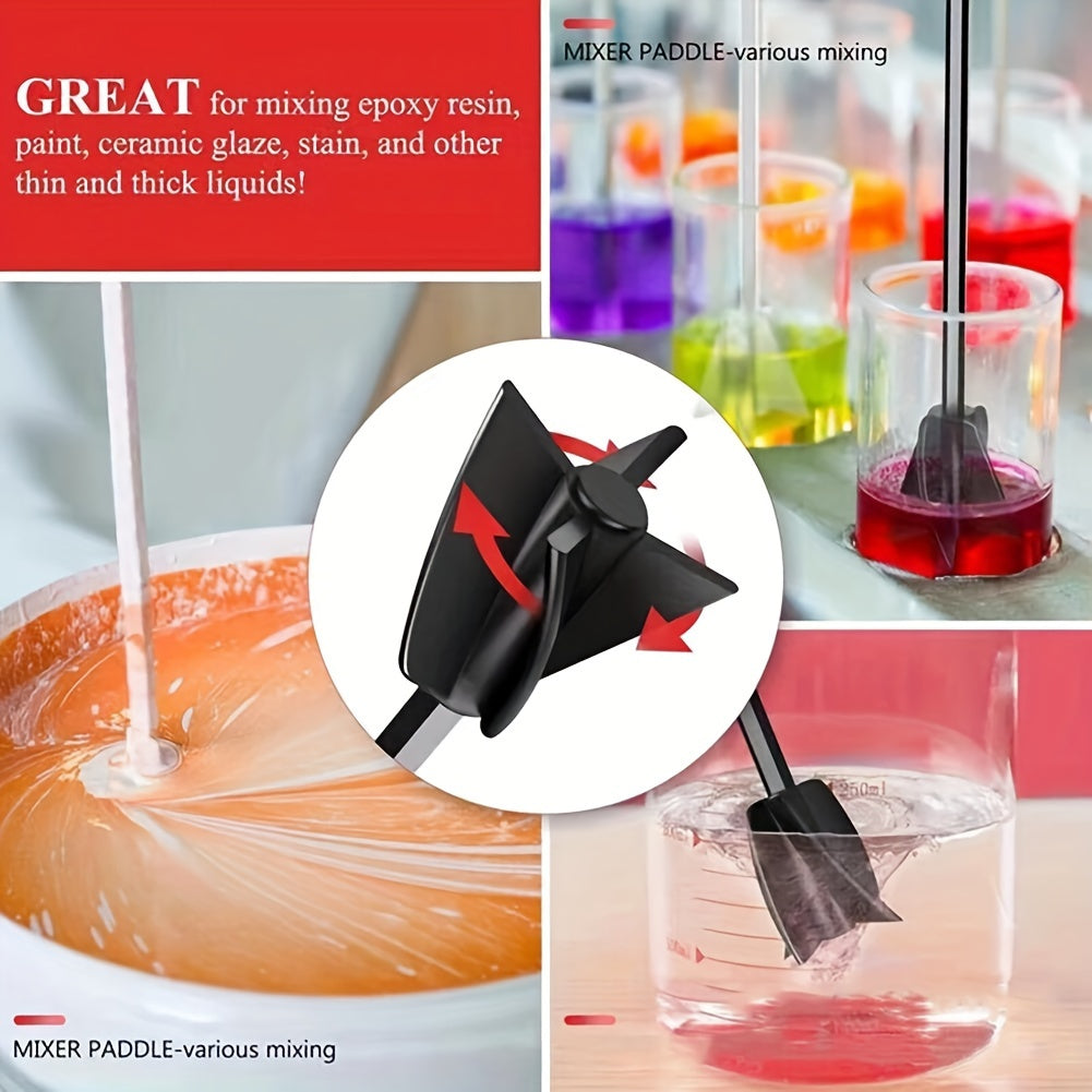 Plastic Paint Stirring Drill Bit Attachment Epoxy Resin Mixer Four-Blade Spiral