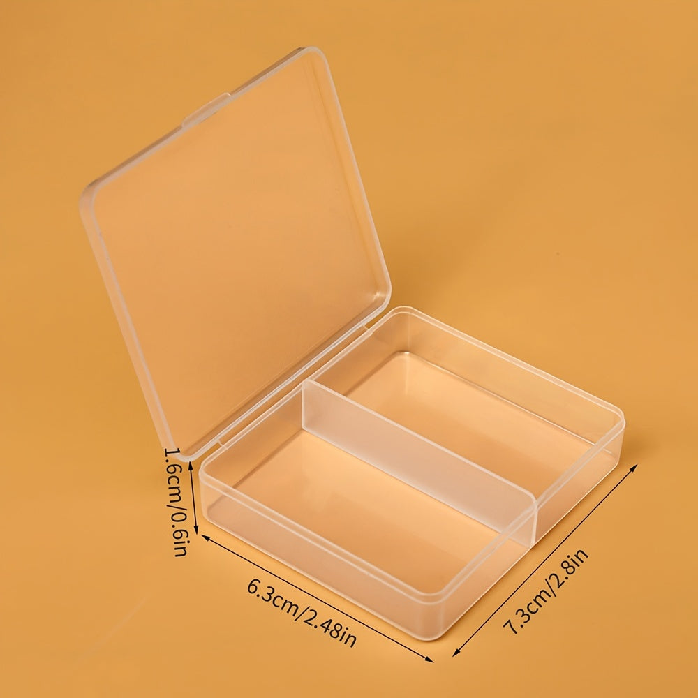 Organizador de escritorio transparente pequeño con compartimentos dobles para joyas y manualidades