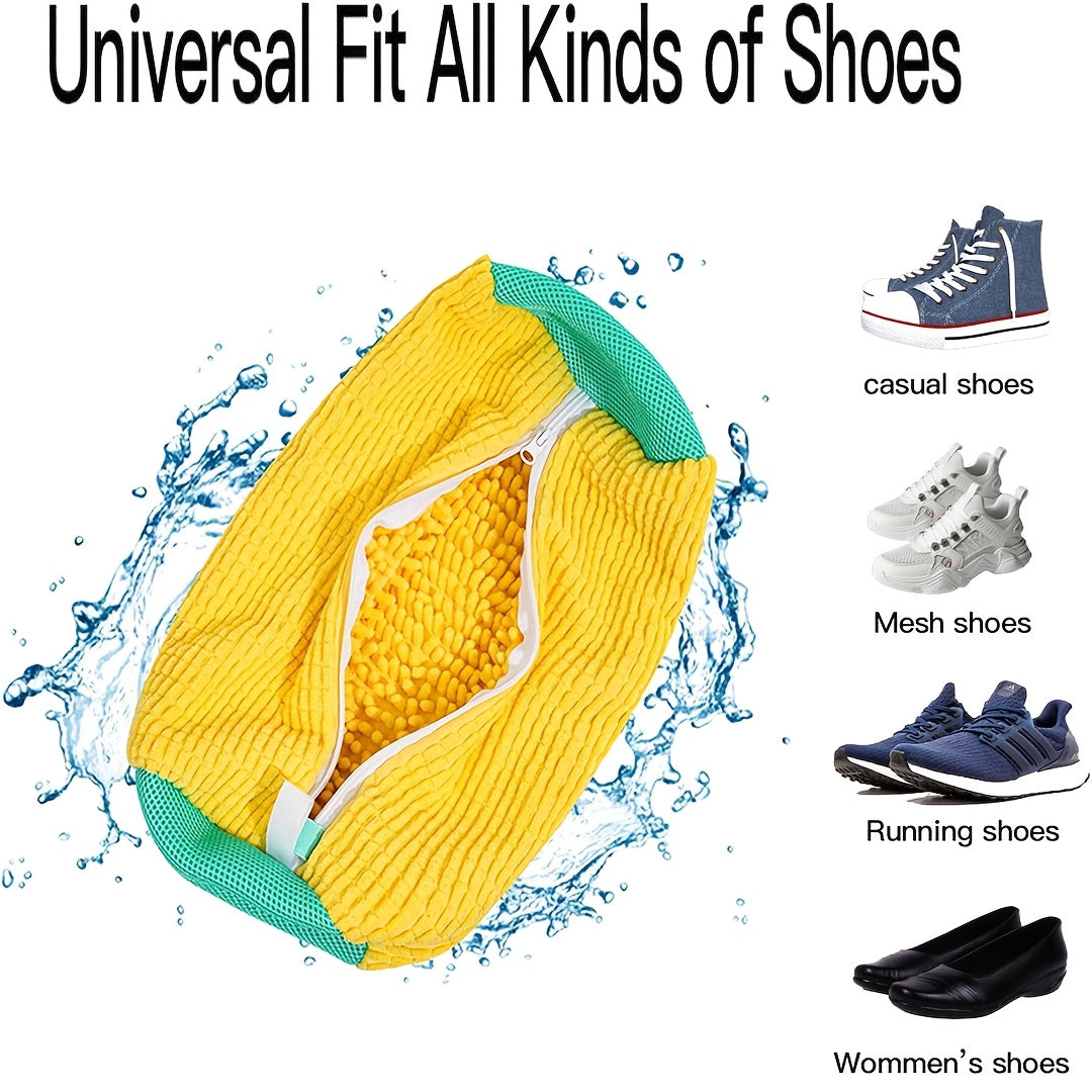 2-Pack Polyester Shoe Washer Bags for Tennis and Sports Shoes, Reusable