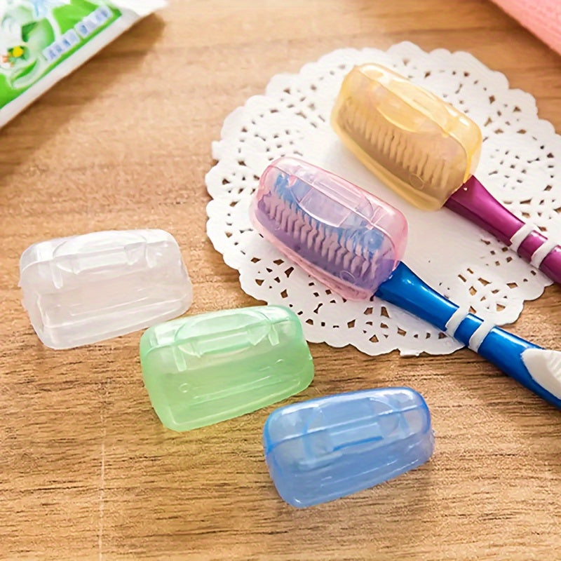 Multi-Color Travel Toothbrush Head Covers 5-Pack Portable Durable Protector Cases
