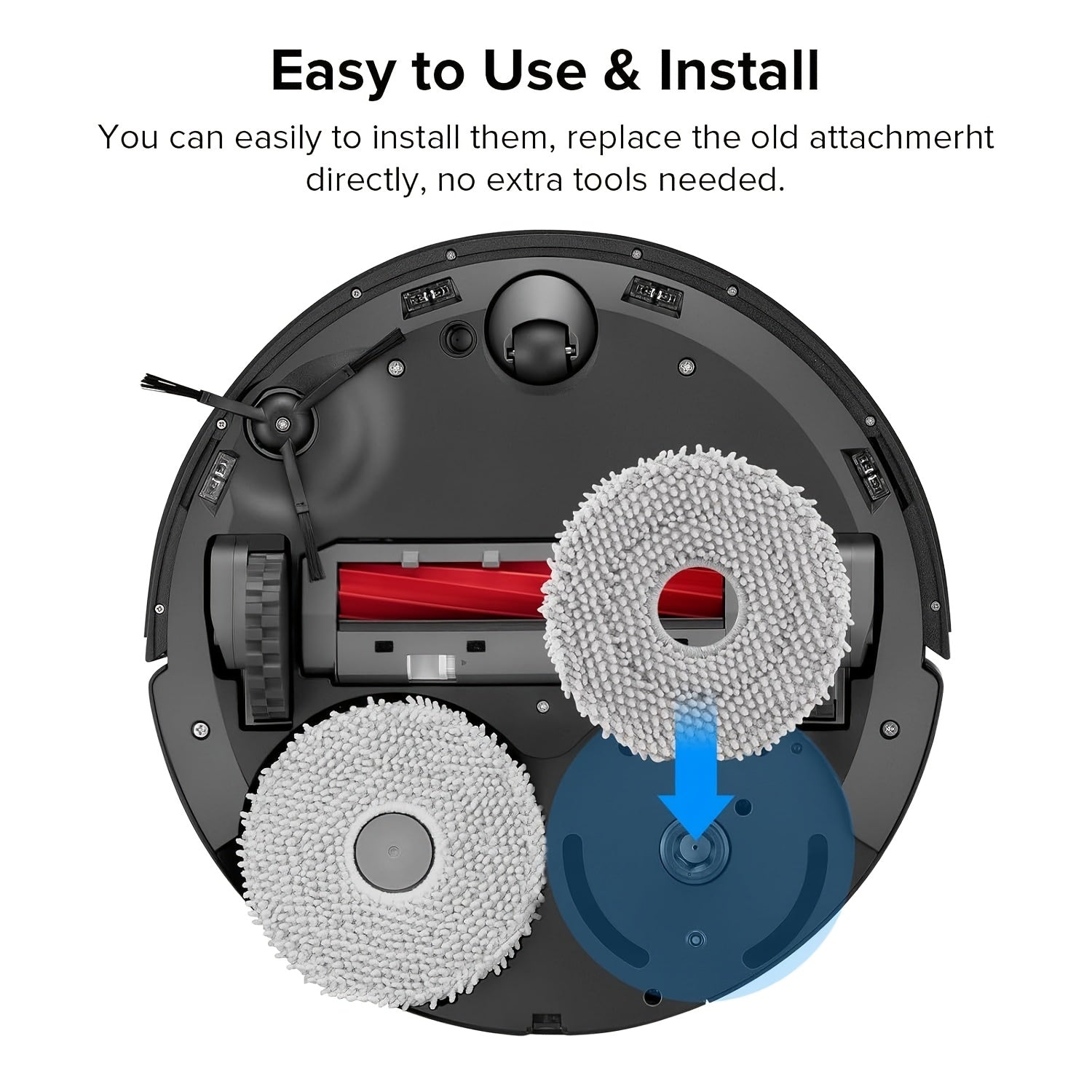 Roborock 16 dona Q-Revo Master Robot Tozalash Aksessuarlar To'plami asosiy cho'tka, yon cho'tkalar, mopa padlari, chang sumkalari, HEPA filtrlari, tozalash cho'tkasi, tornavida o'z ichiga oladi. Zaryadsiz, batareya talab qilinmaydi.