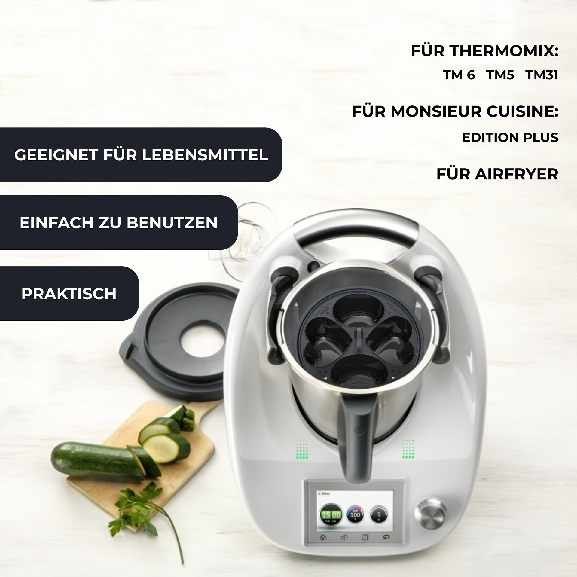 Durable ABS Kitchen Gadget 4-in-1 Egg Steamer Accessory for Thermomix TM5 TM6 TM31