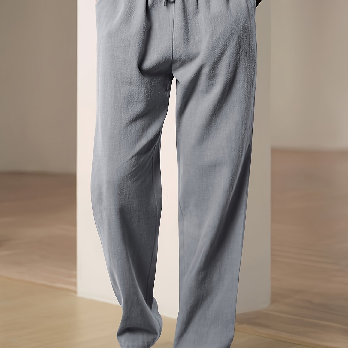 Pantalones deportivos casuales de algodón para hombre con bolsillos, corte holgado, estilo chino