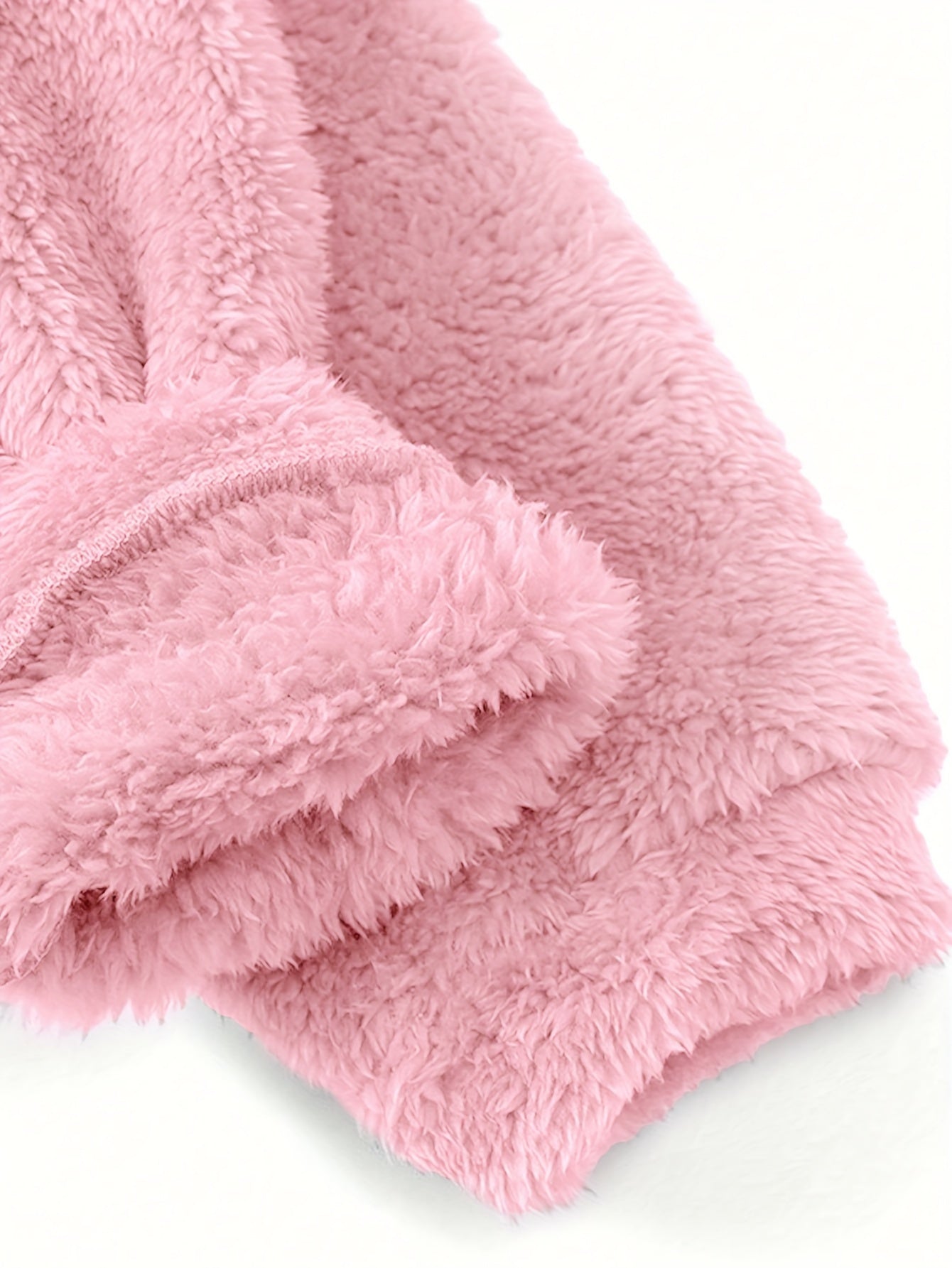 Baby Girl Fuzzy Jacket with Ears Hood Cozy Zip-Up Fall Winter Outerwear