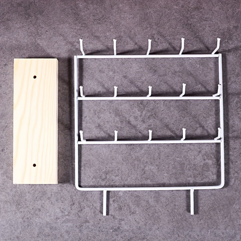 Exhibidor de joyería para pendientes y aretes con 15 colgadores de crochet