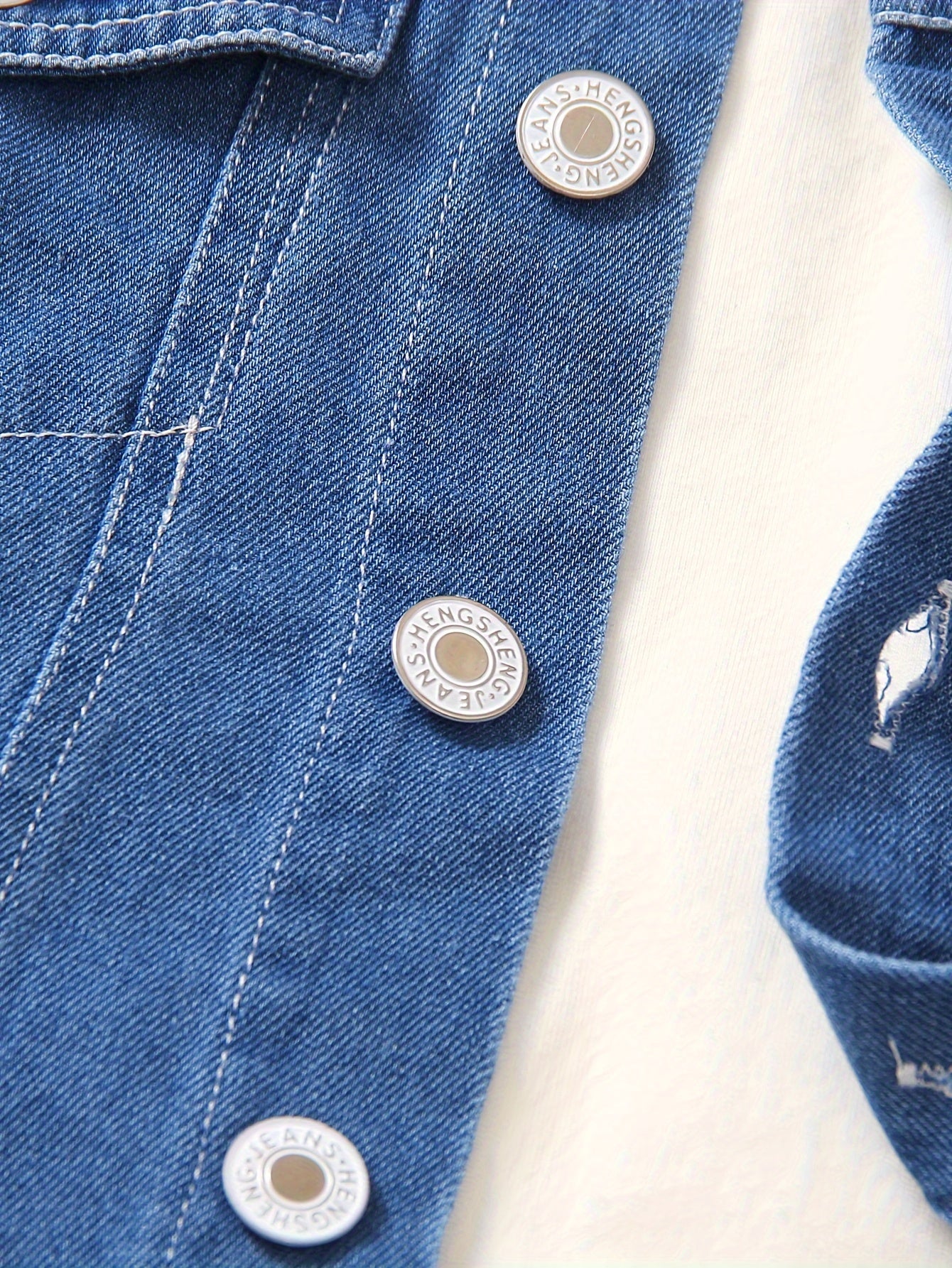 Men's Denim Set Spring Fall Casual Long Sleeve Pants Solid Color