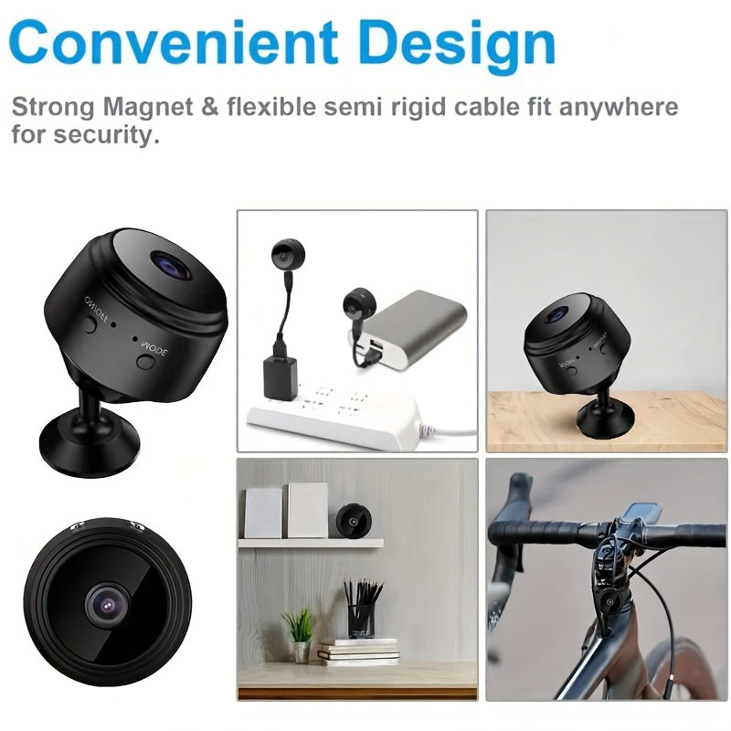 HD 480P WiFi Camera for Smart Home Security Battery or USB Powered ABS Material 2.4GHz Wireless Remote Control