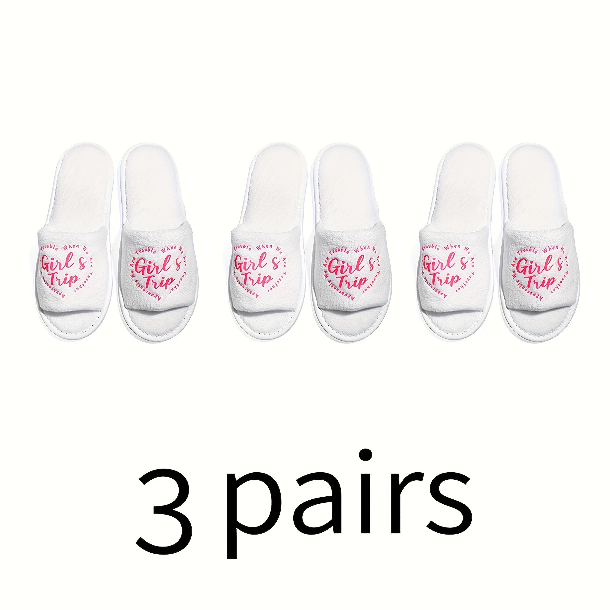 Women’s Printed Open-Toe Slippers with Soft EVA Sole White Fabric Indoor Shoes