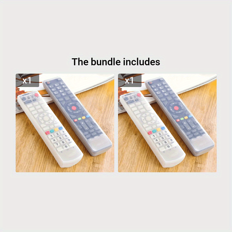 Cubierta de silicona transparente para control remoto de TV y aire acondicionado, a prueba de polvo, flexible, opciones de tamaño
