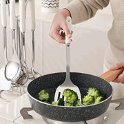 Stainless Steel Kitchen Utensil Set 7 Pieces with Ceramic Handles Cooking Spoon Shovel