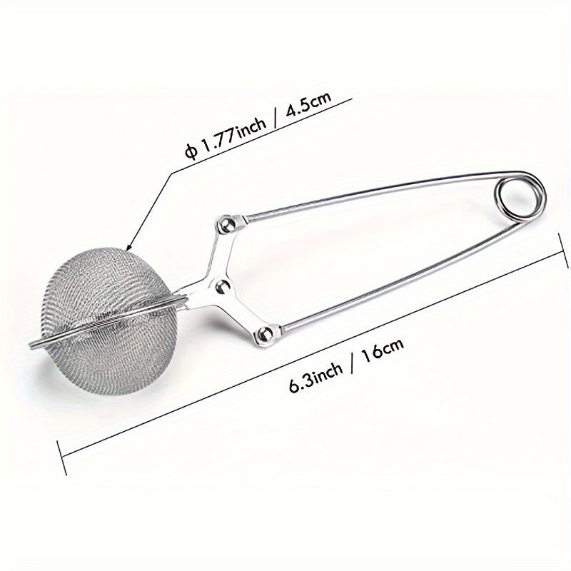 Durable Metal Mesh Tea Strainer with Handle for Loose Tea and Spices