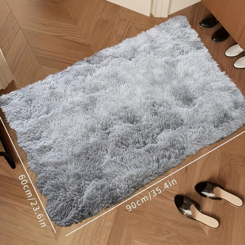 Plush Shaggy Area Rug Soft Polyester Fiber Easy to Clean Stain Resistant