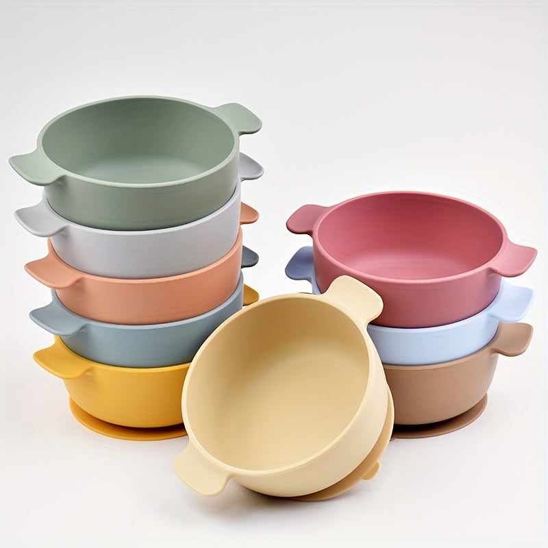 Silicone Feeding Bowl for Kids with Suction Cup Microwave Safe Dishwasher Safe