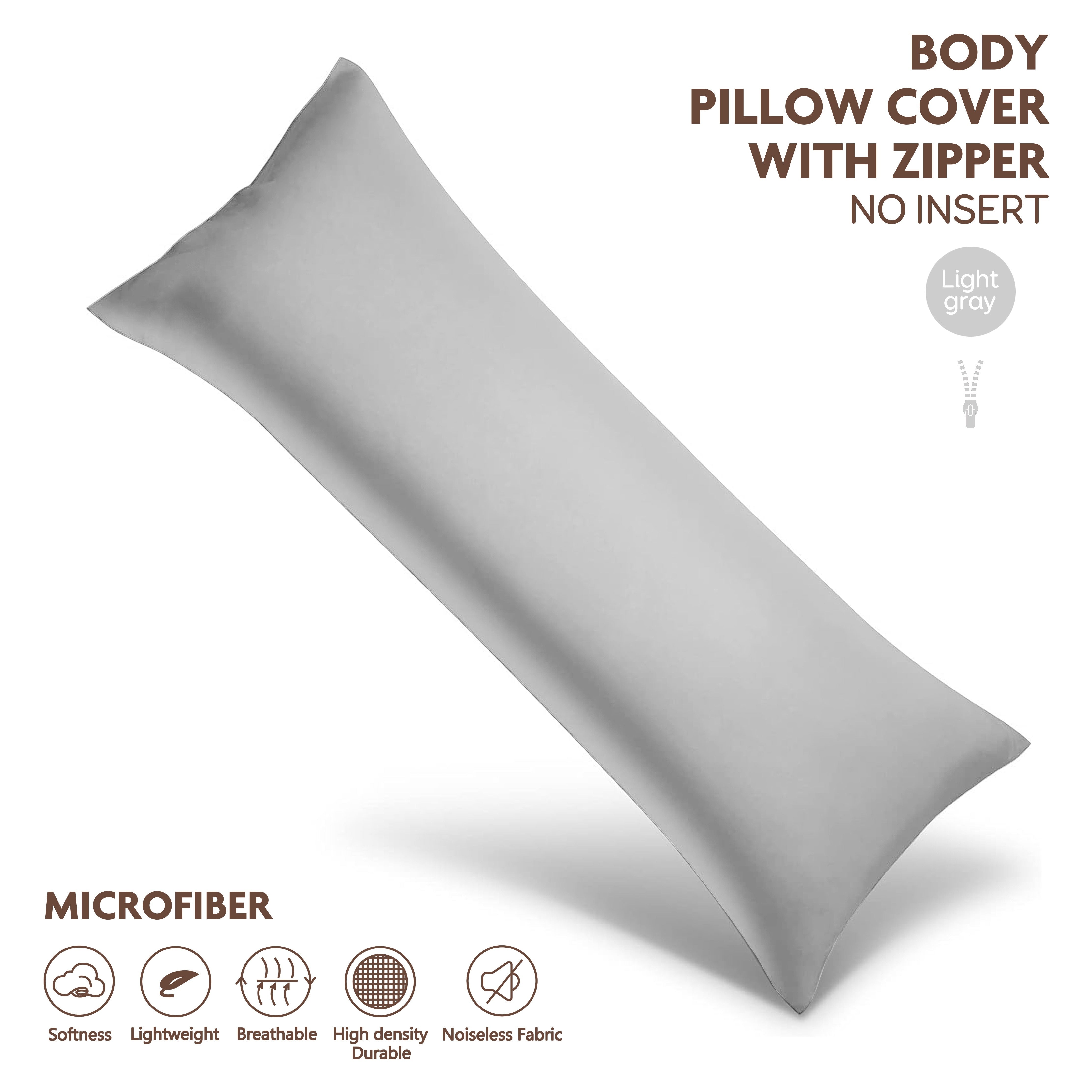 Polyester Brushed Pillowcase 51x137cm Long Zipper Closure Home Bedding Decor