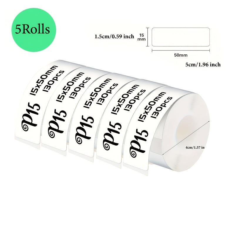 800pcs White Waterproof Labels for Office and Home Organization 1.19cm x 3.99cm