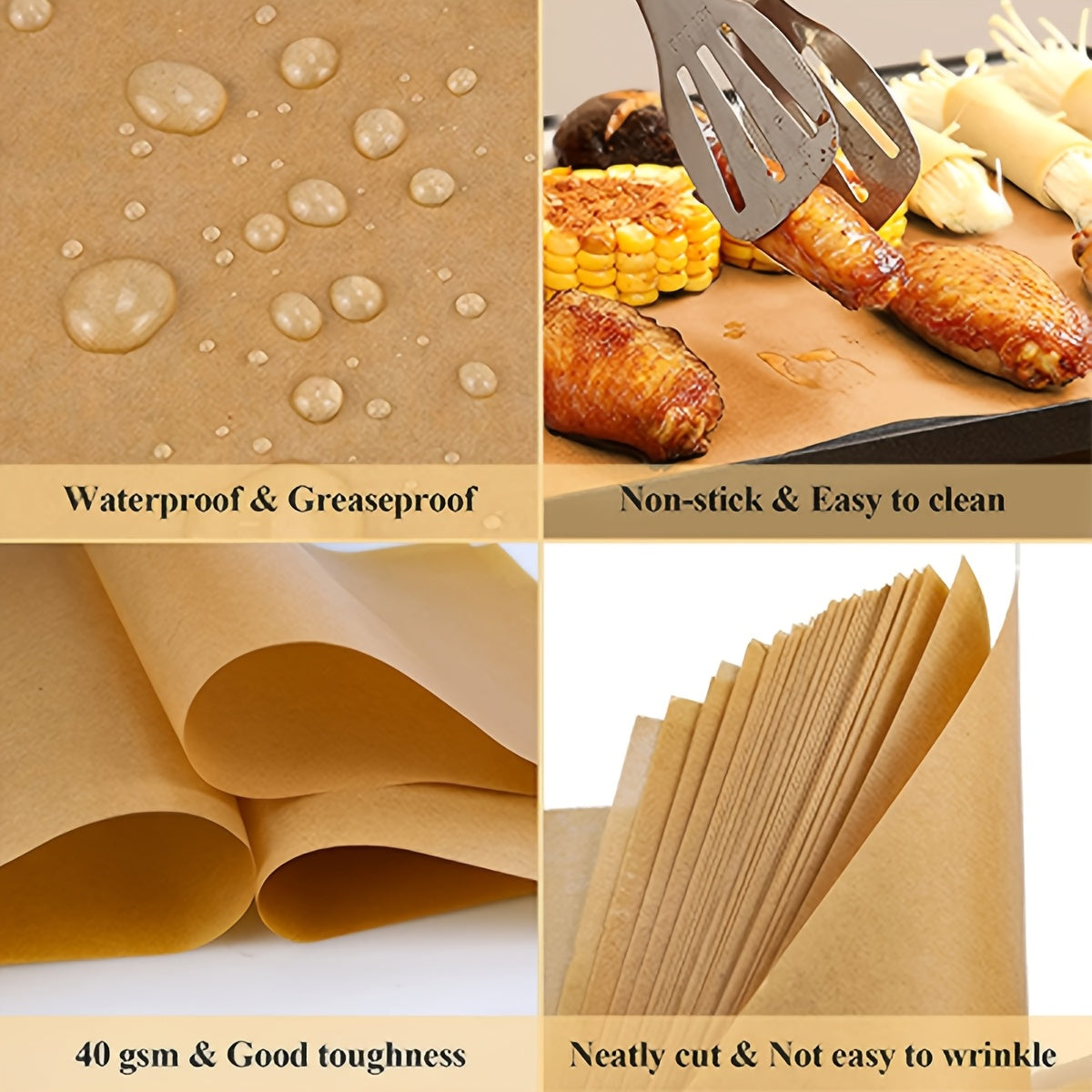 Baking Paper Non-Stick Waterproof Oil-Proof High-Temperature Resistant 220°C