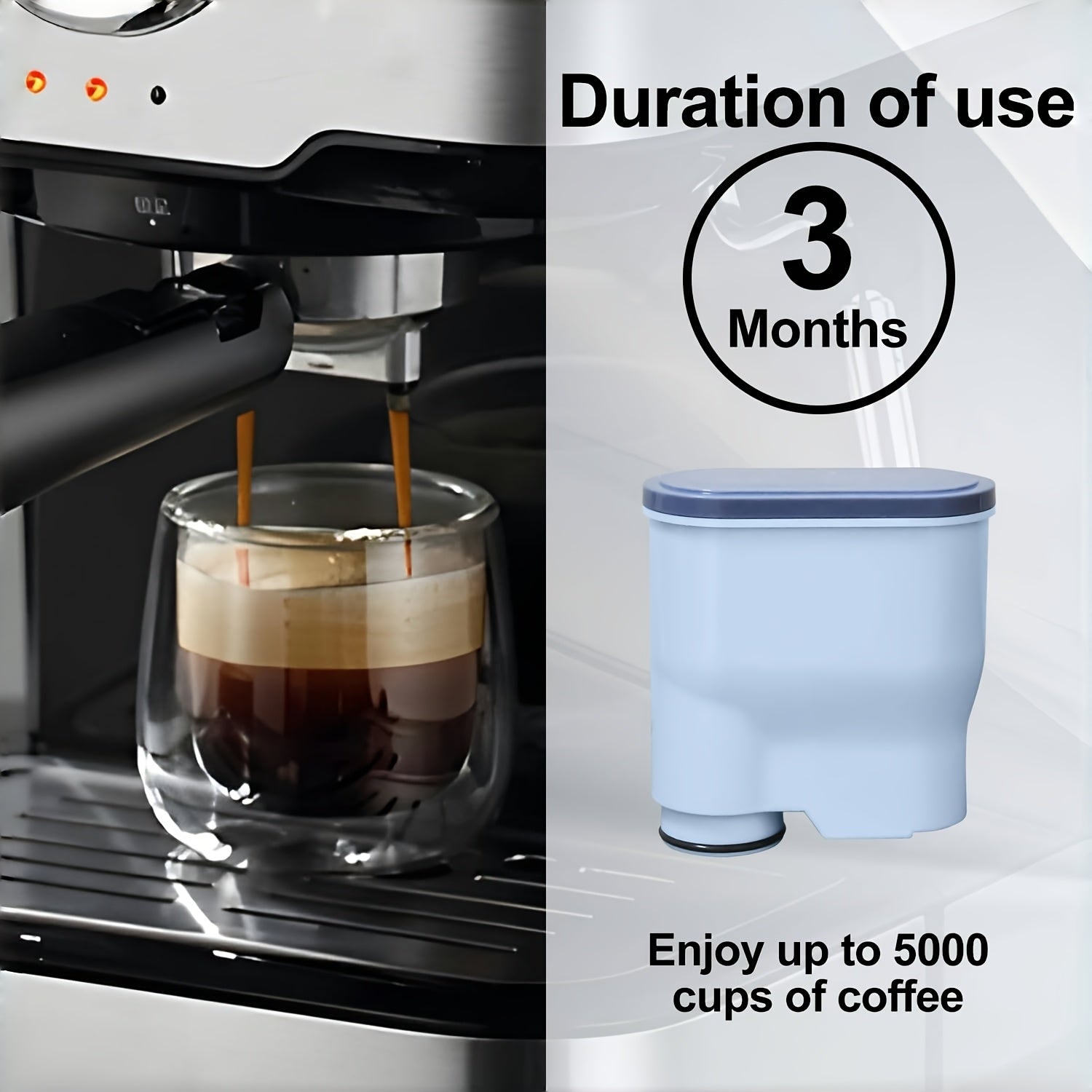 Coffee Filter for Espresso Machines Anti-Lime Water Filter Replacement