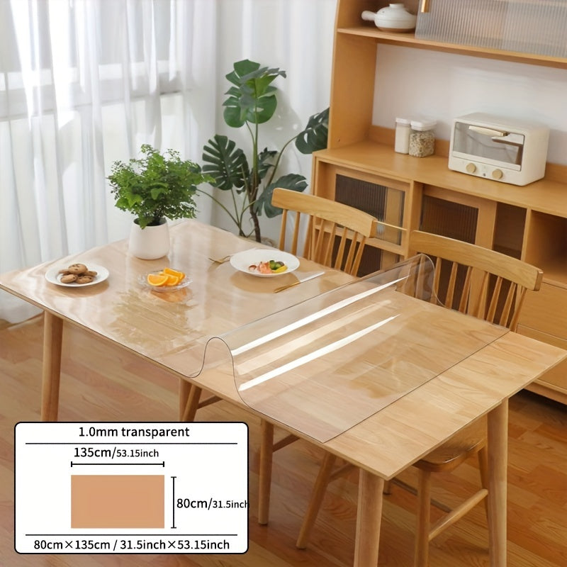 Transparent Thick Tablecloth for Home Hotel Restaurant Heat-Resistant Scratch-Resistant