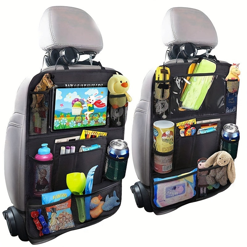 Car Seat Organizer with Storage Pockets and Hanging Mechanism for Rear Seat