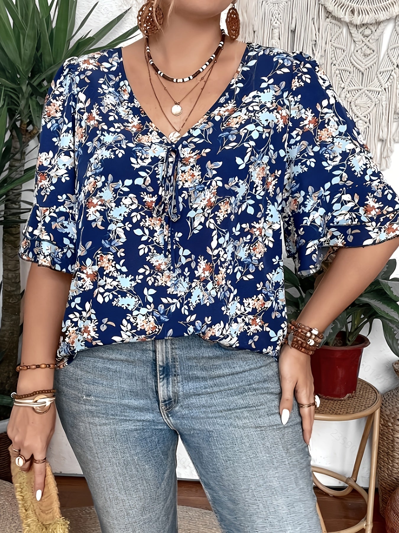 Women's Plus Size Cotton Shirt Casual Loose Fit