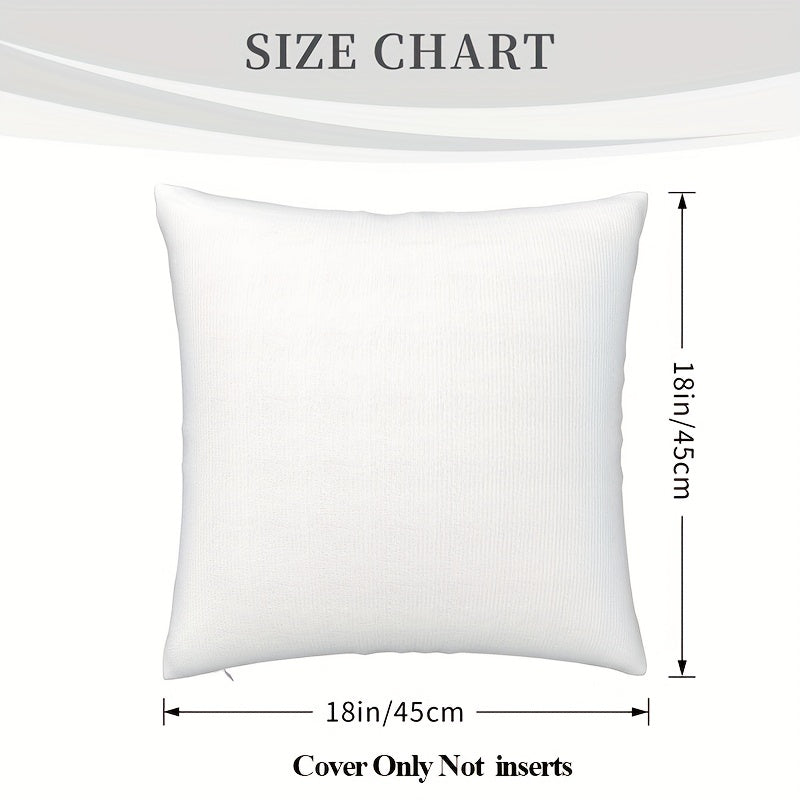 18x18 Inch Square Plush Throw Pillow Cover Decorative Cushion Cover for Sofa Living Room