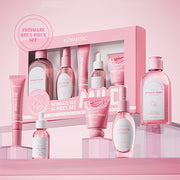 KORMESIC 5-dona Ayollar uchun Gigiya To'plami, Aloe va Niatsinamid bilan, Barcha Teri Turlari uchun Gippoallergen, Tozalash va Namlantiruvchi Mahsulotlarni O'z Ichiga Oladi, Sovg'a Qutisida.