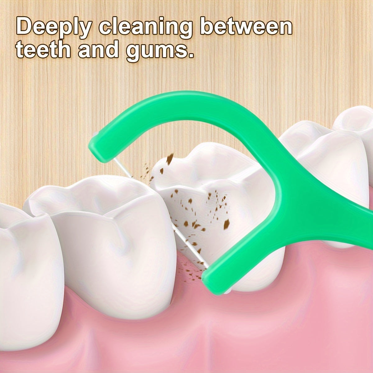 Fresh Mint Dental Floss Picks 300 Pack Deep Clean Portable Alcohol-Free Travel Oral Hygiene