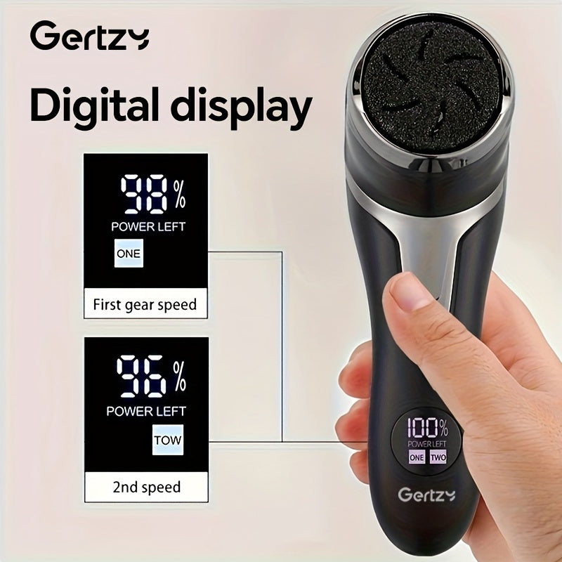 Electric Foot Grinder with Vacuum Cleaner LCD Display 2-Speed Dead Skin Remover