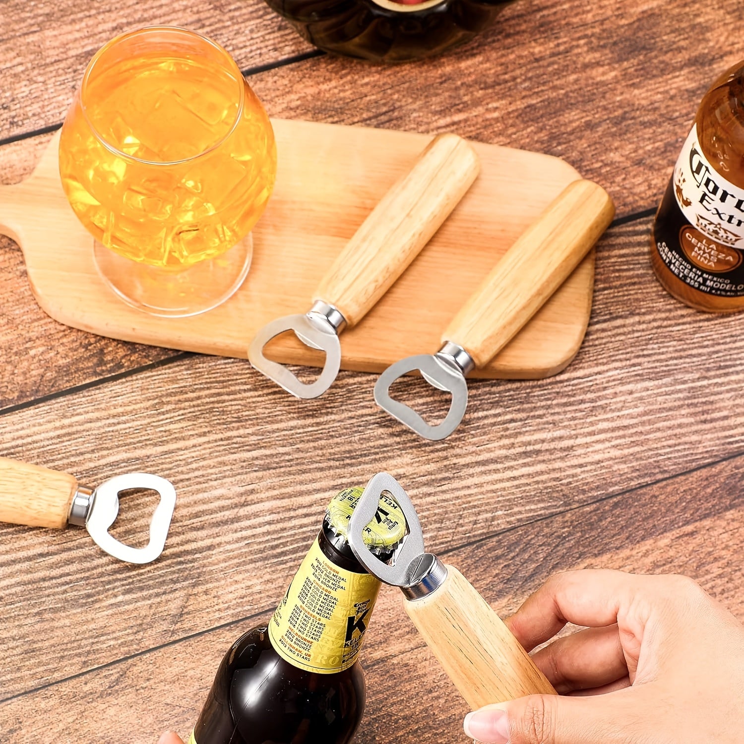 Custom Engraved Wood Handle Bottle Openers for Gifting and Events