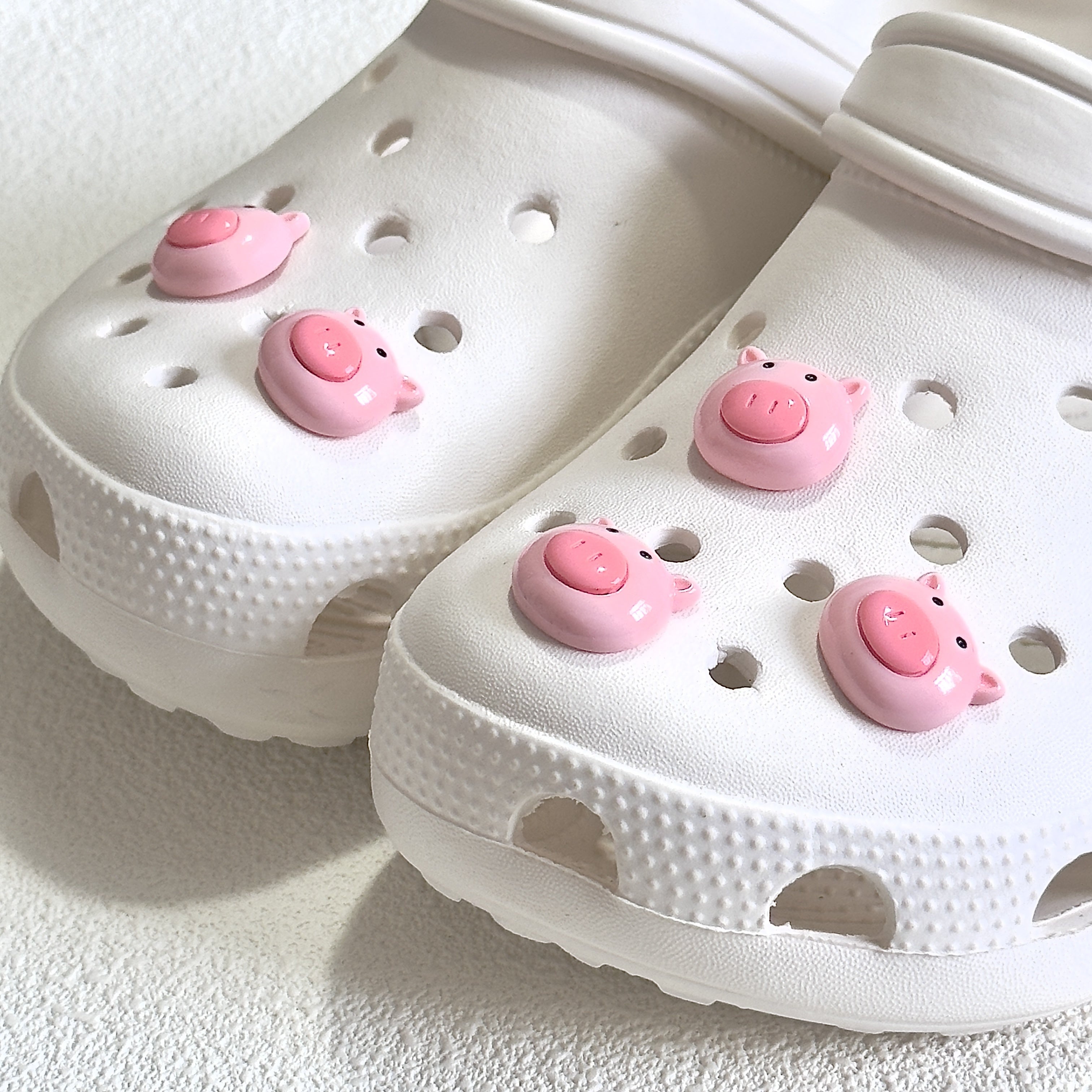 5 dona pushti chochqa poyafzal charm to'plami yoqimli chochqa boshli poyafzal dekorasiyasi rezin zargarlik buyumlari aksessuarlari