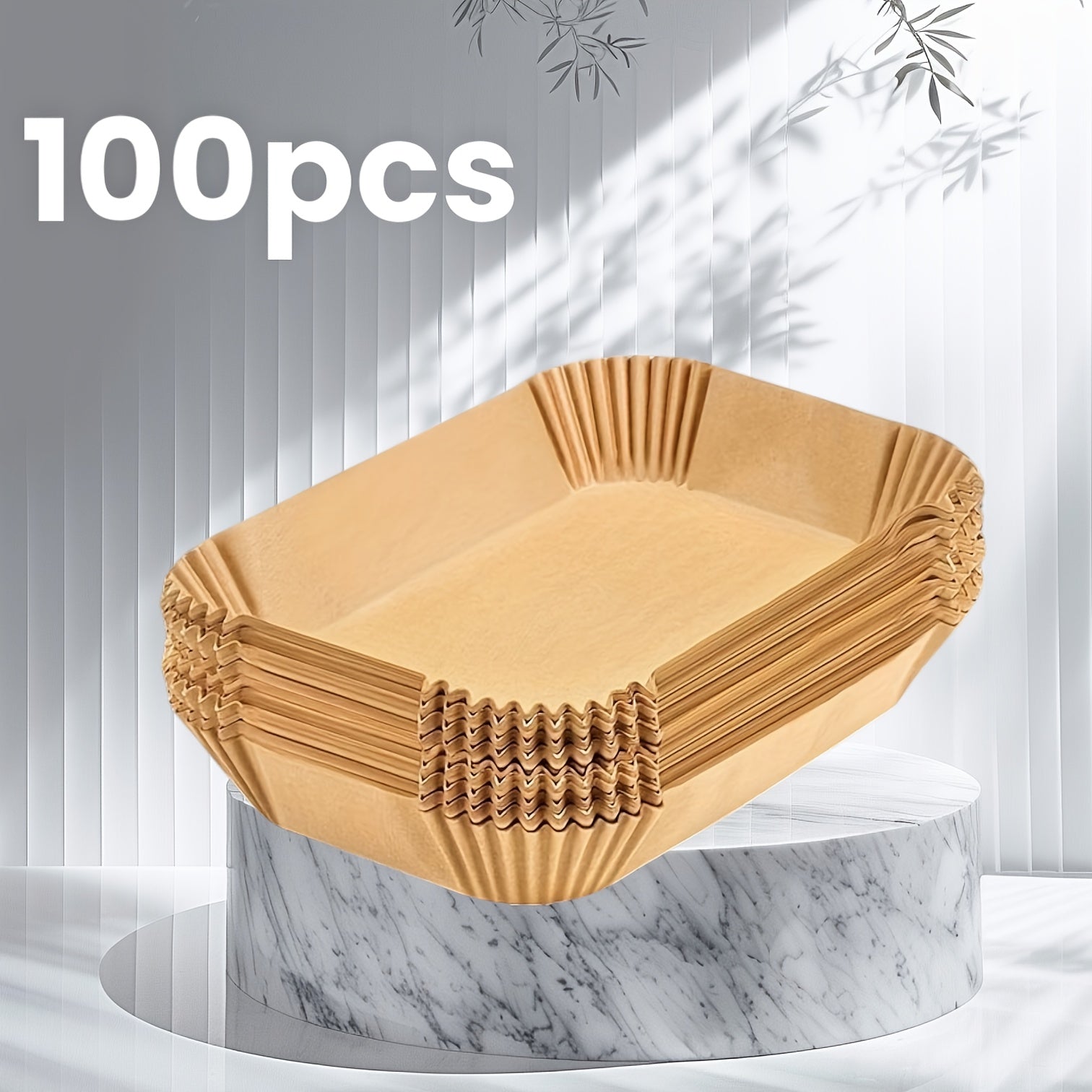 100 Pieces Disposable Air Fryer Parchment Paper Non-Stick Cooking
