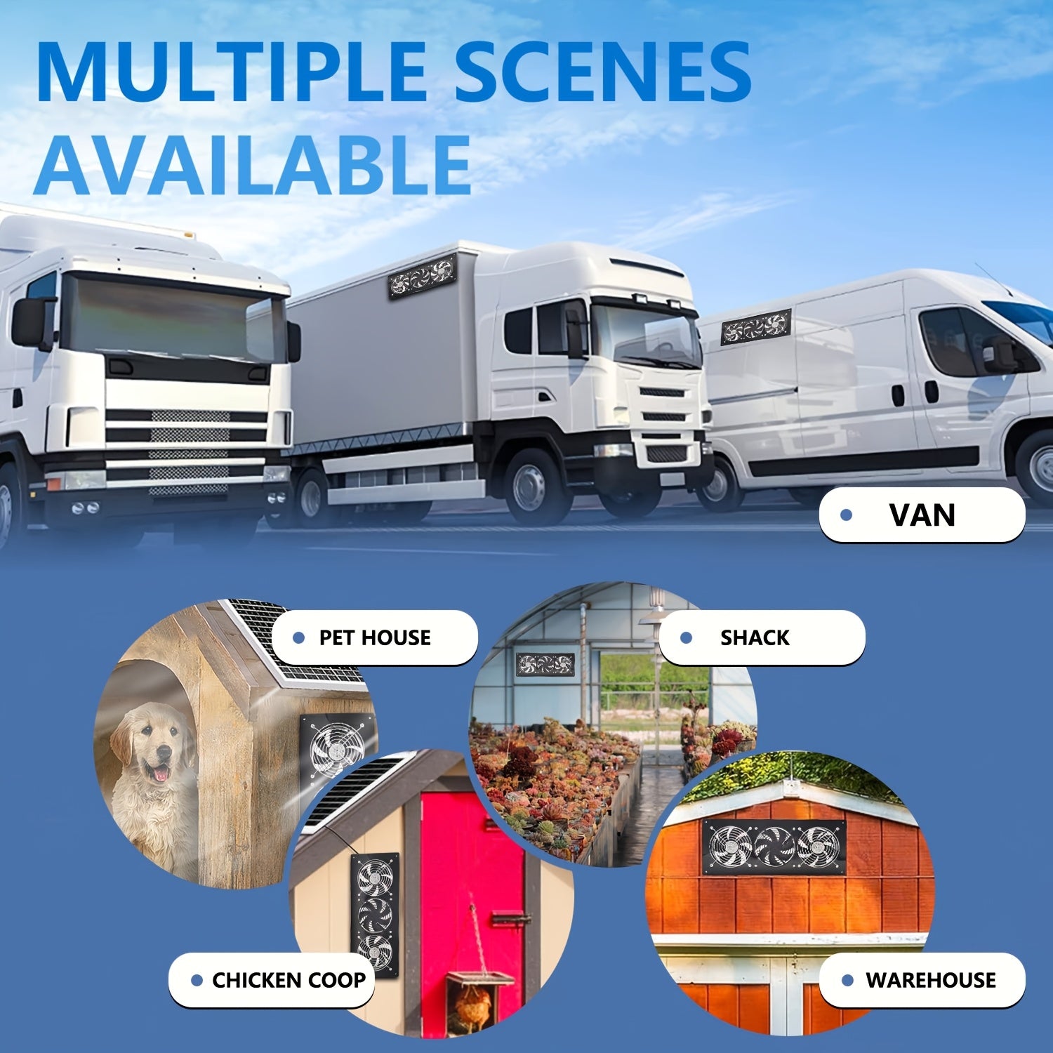 Набор солнечных вытяжных вентиляторов для теплиц и животных укрытий 25 Вт солнечная панель 3-скорости