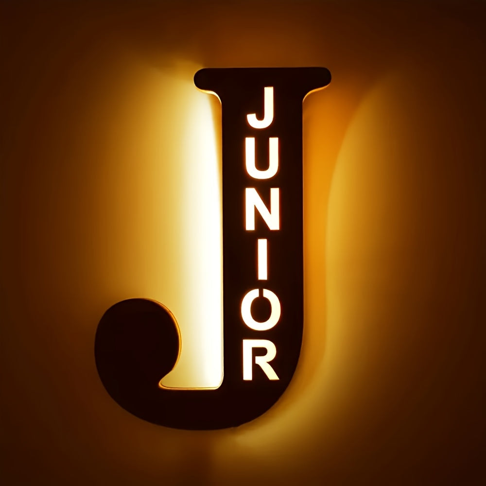 Personalized Wall Sconce with Engraved Name Night Light USB Powered Long-Lasting LED Bedroom Decor