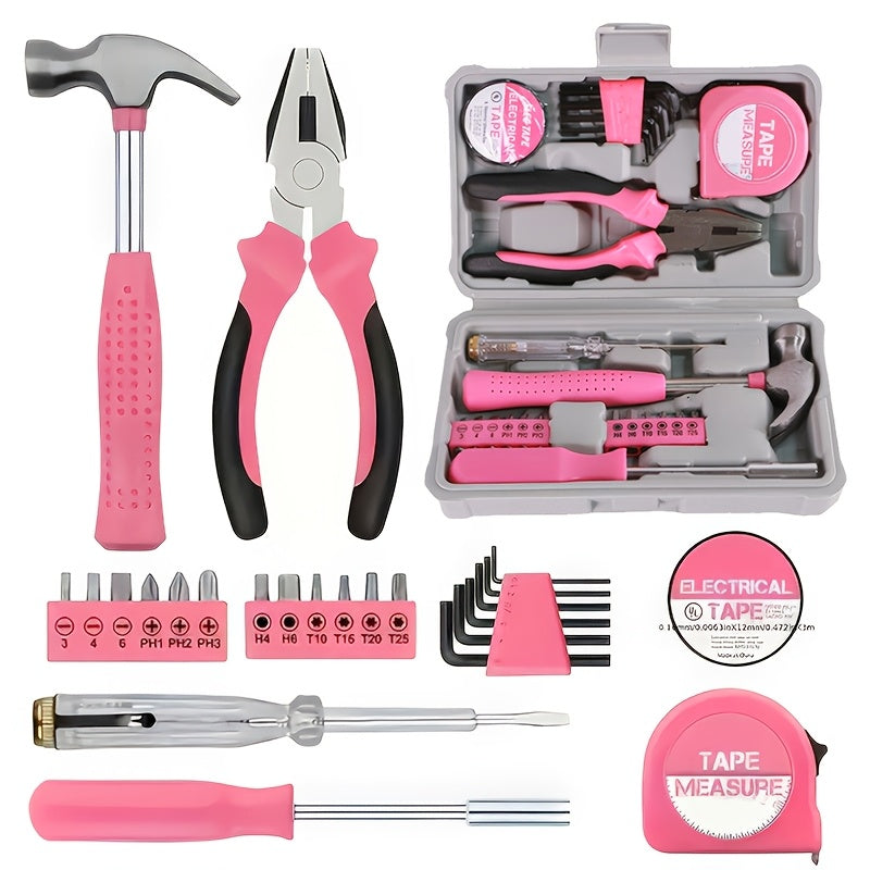 24 Pieces Household Car Repair Tool Set Carbon Steel With Pliers and Bits